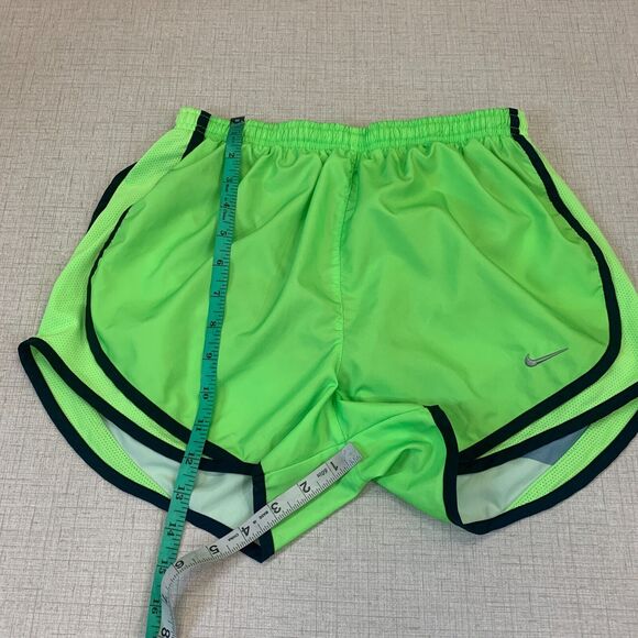 Nike Dri FIT Tempo Running Short Womens S Small Green Interior Brief Big Swoosh - Picture 4 of 9